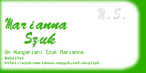 marianna szuk business card